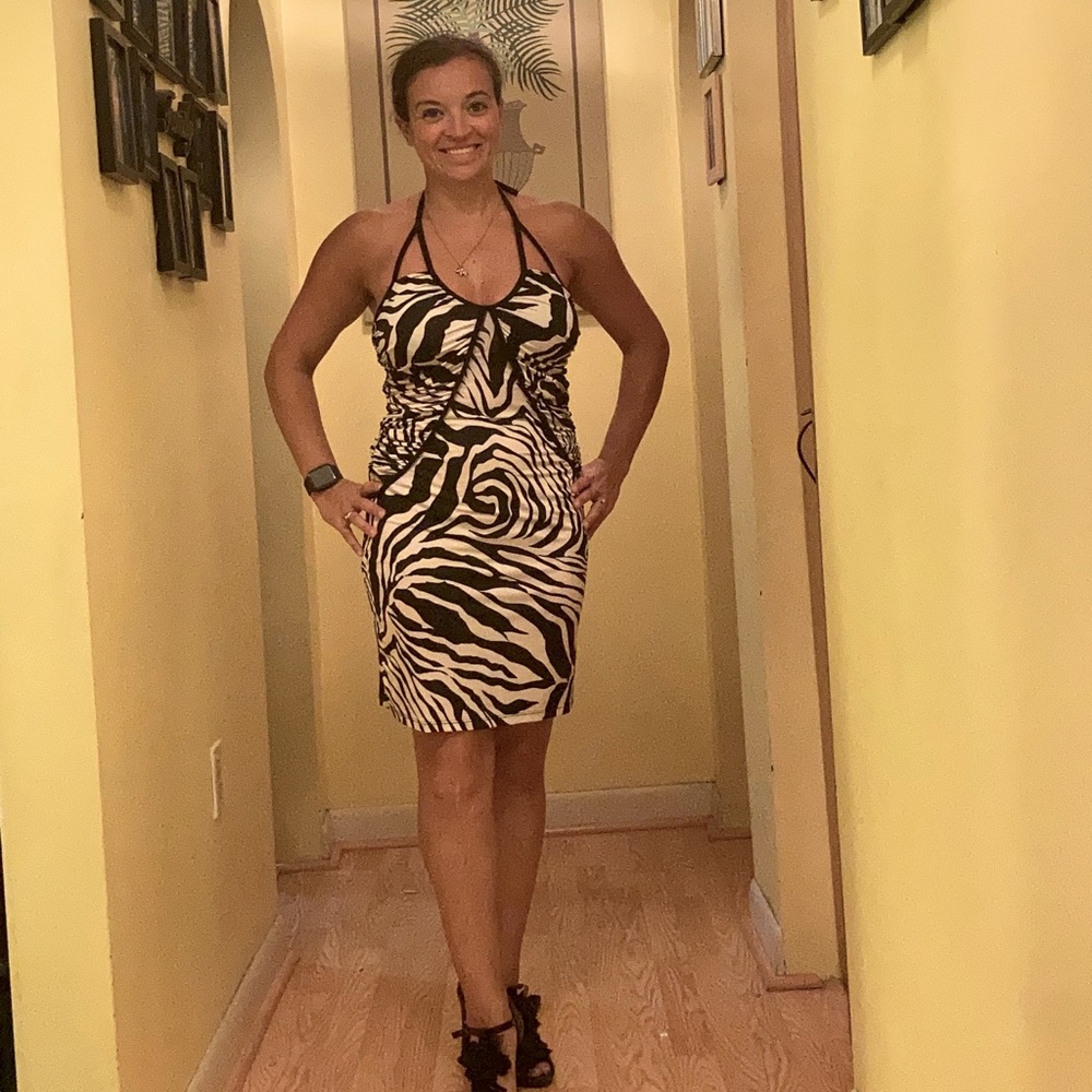 Zebra Print Club Dress